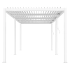 Pergola ogrodowa tarasowa aluminiowa LUXE 4 x 5,8 m Biały z oświetleniem LED